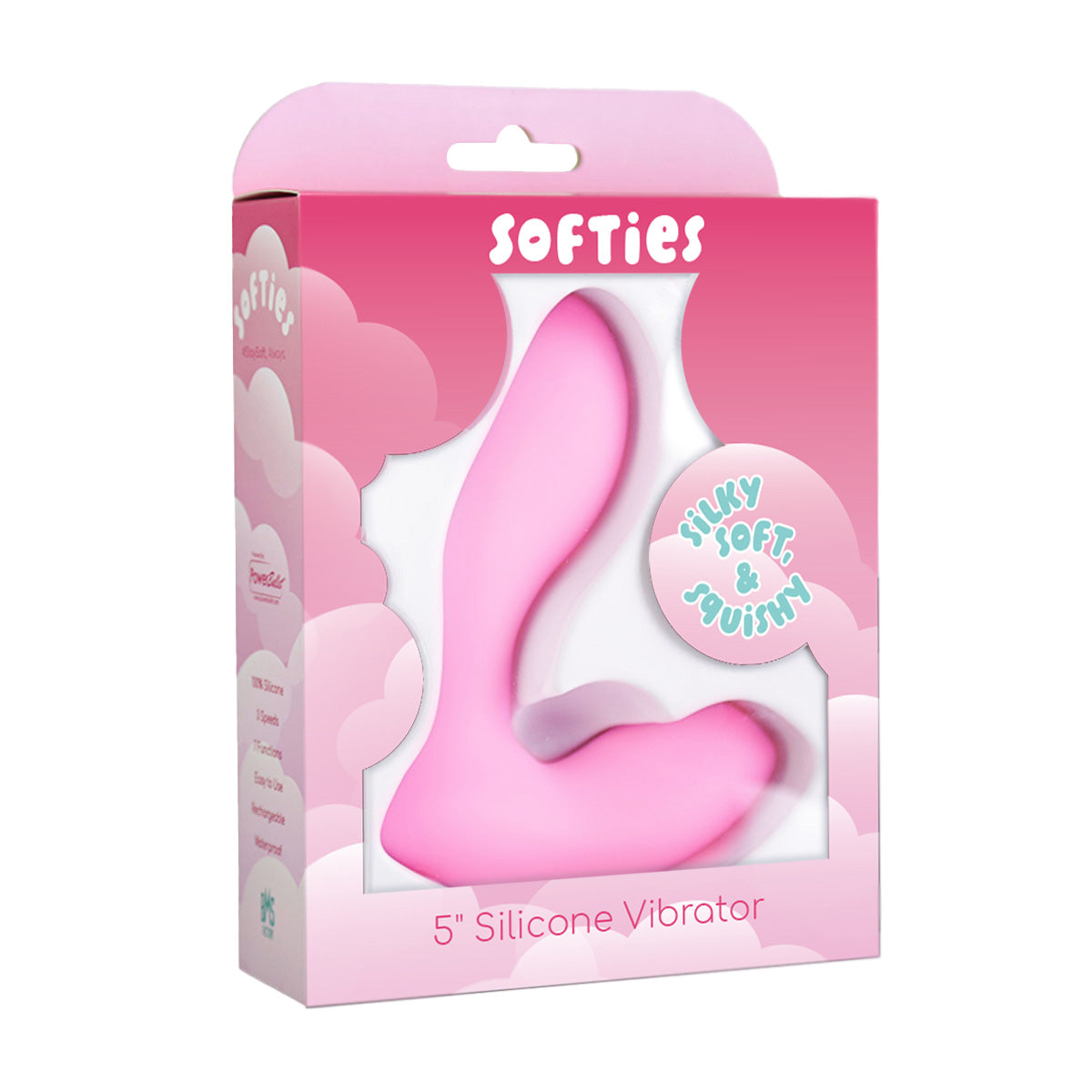 Softies 5” Silicone Vibrator – Pink