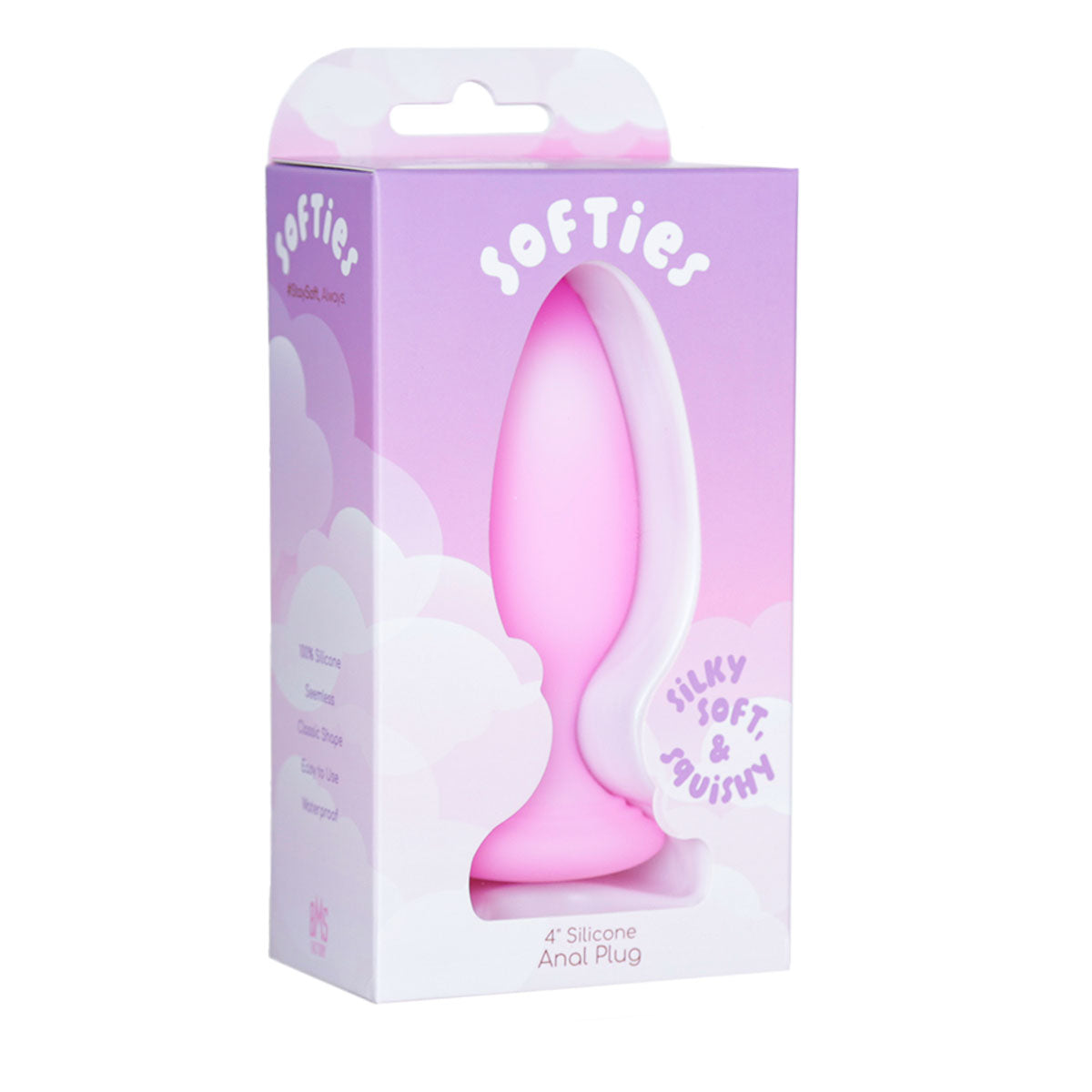 Softies Plug anal en silicone 10 cm – Rose