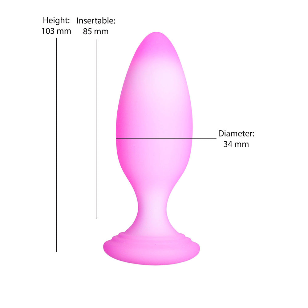 Softies Plug anal en silicone 10 cm – Rose