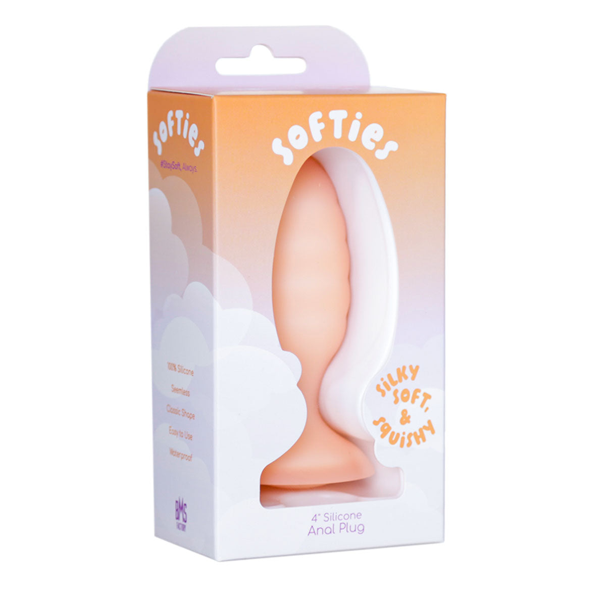 Softies Plug anal en silicone 10 cm – Orange