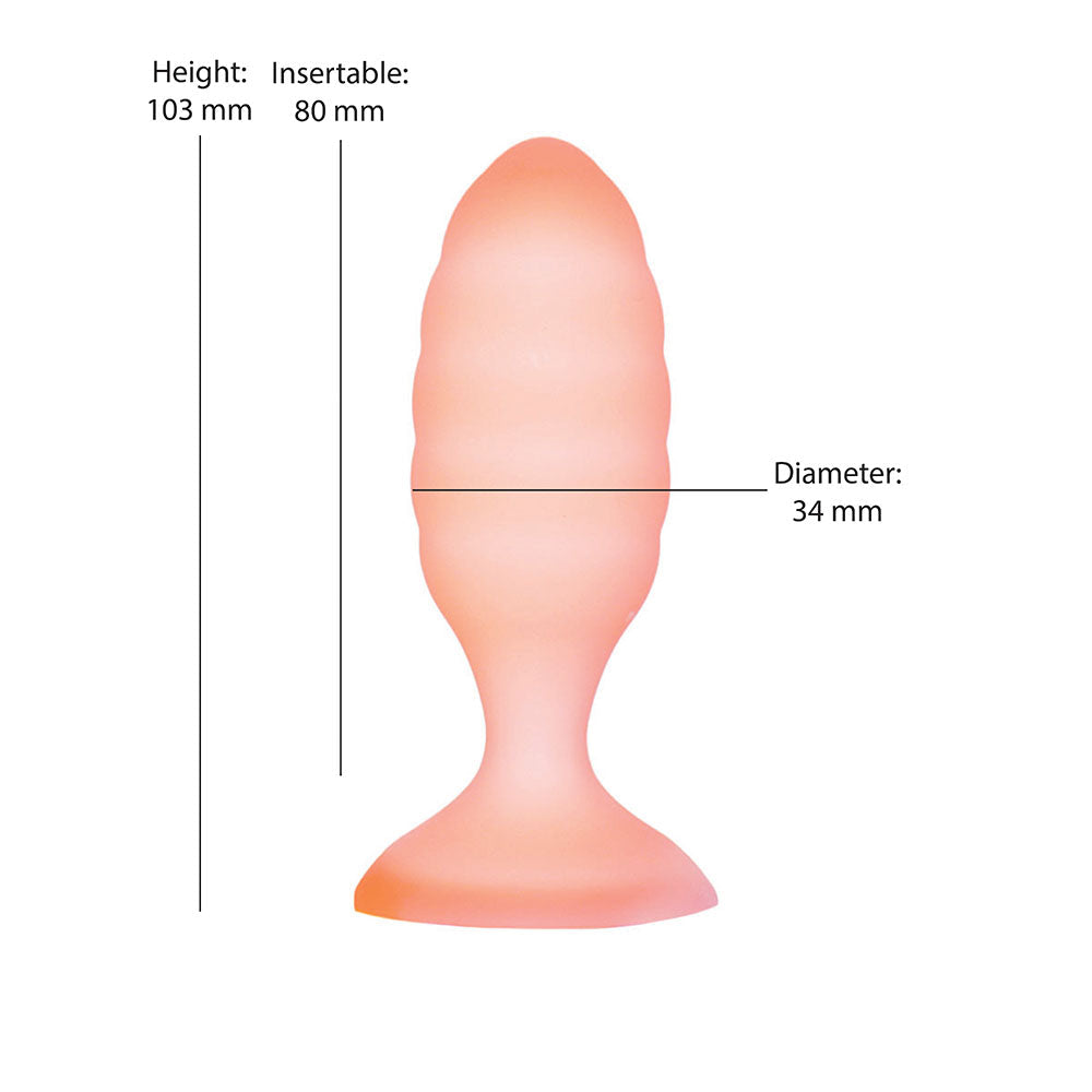 Softies Plug anal en silicone 10 cm – Orange
