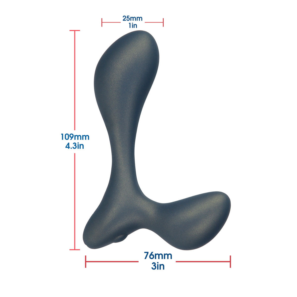 LUX active - LX3 Vibrating Anal Trainer - 4.3" - Dark Blue