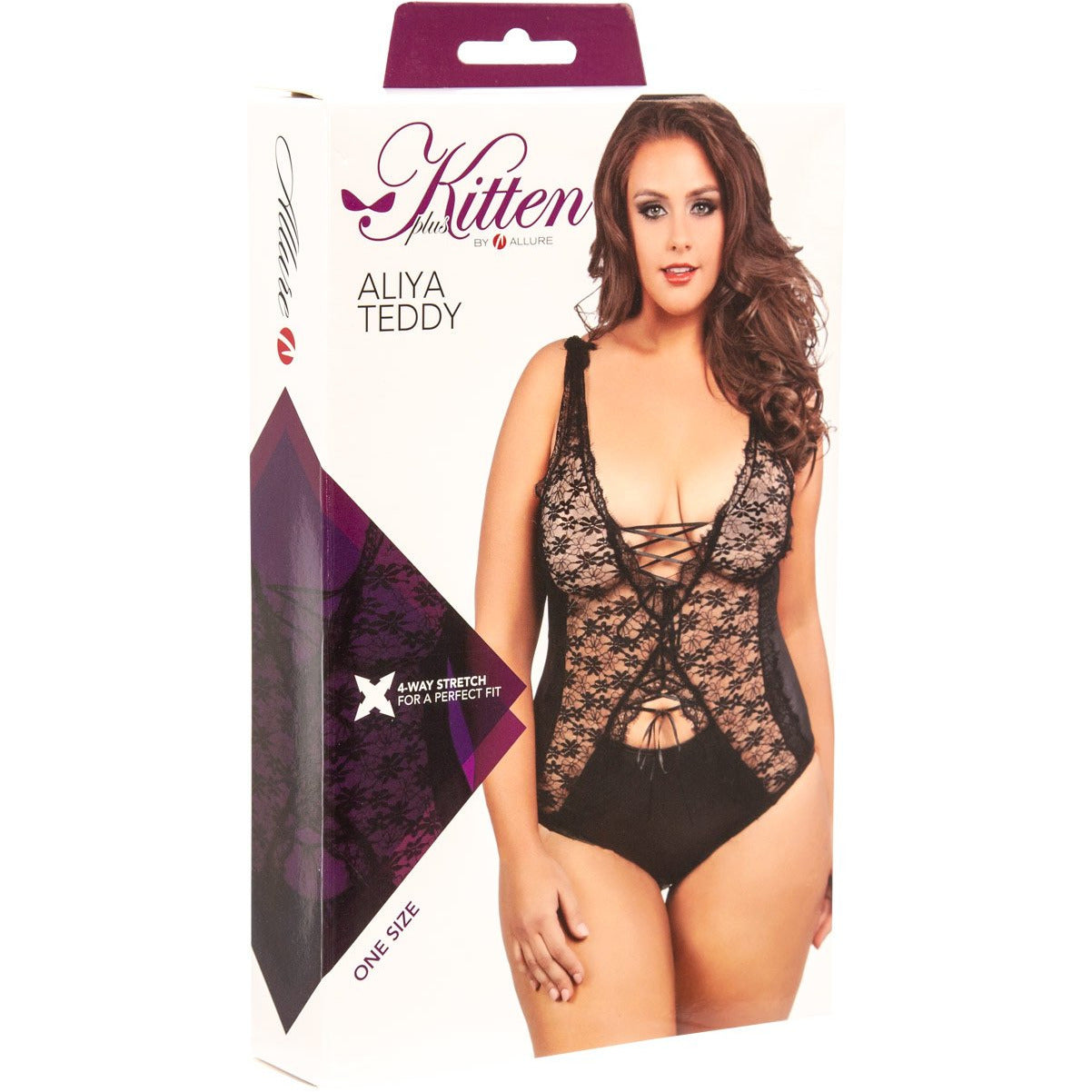 Kitten Plus par Allure - Aliya Teddy - Noir - Grande Taille