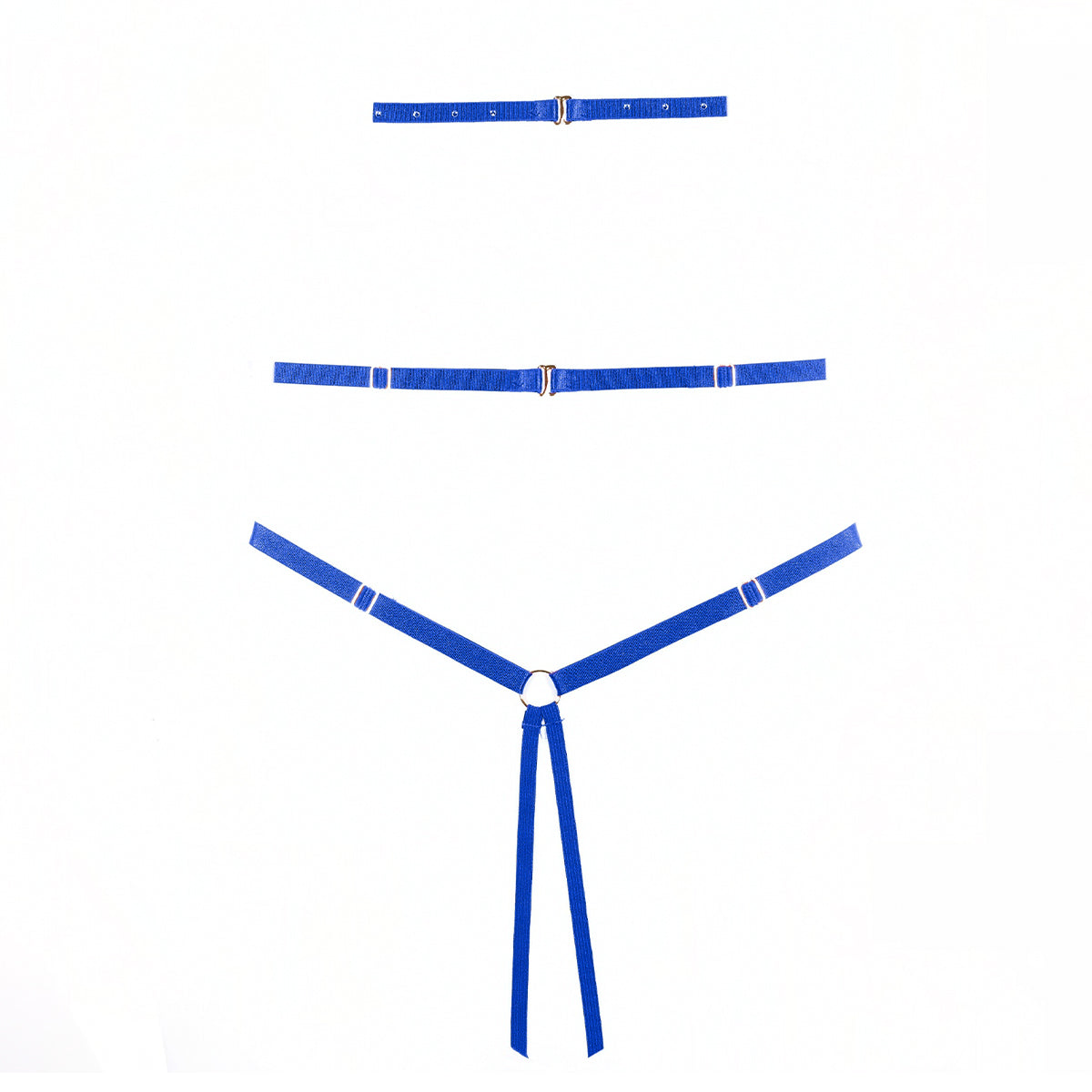 Allure - Nuisette ouverte en dentelle Lilly - Bleu