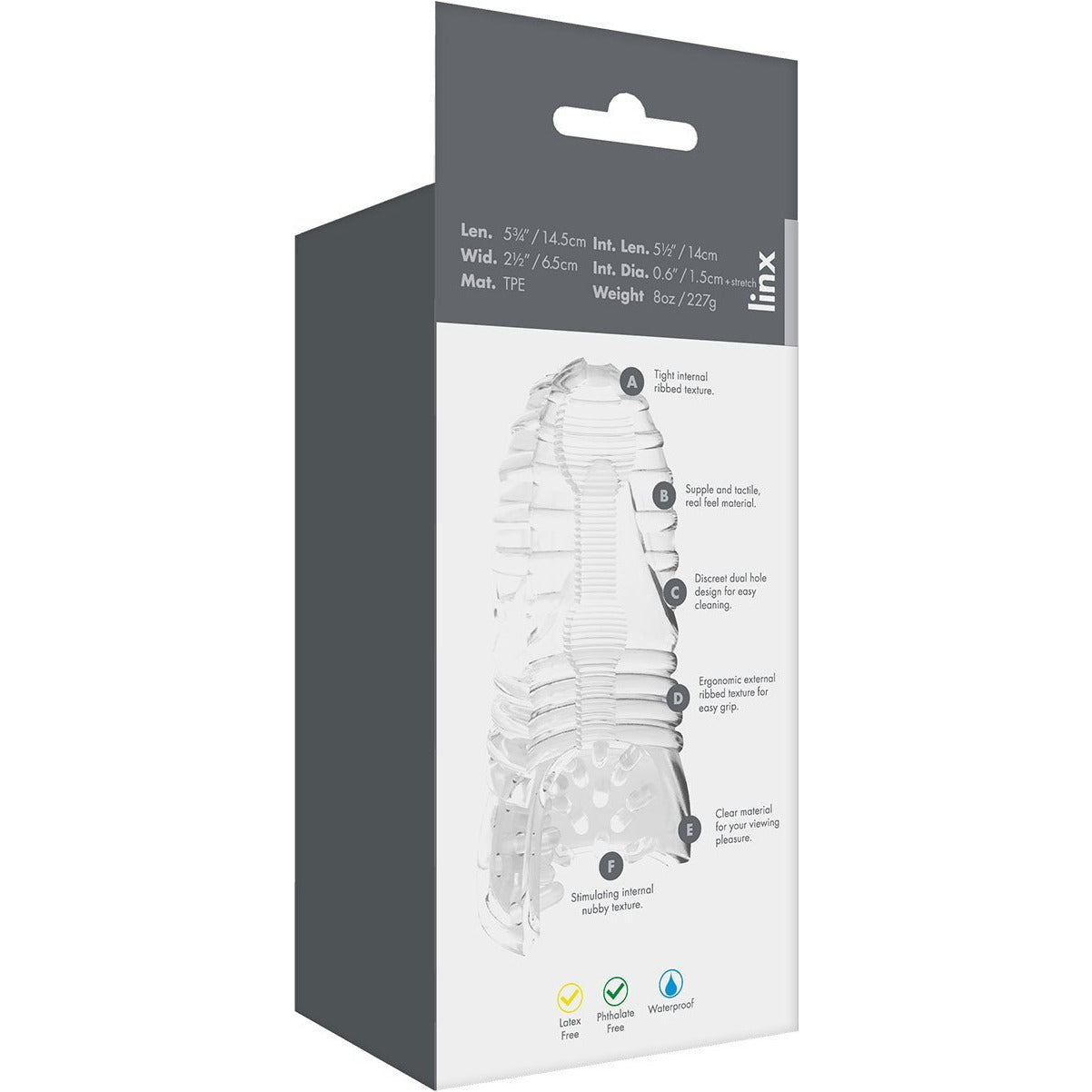 linx - Glacier Dual End Stroker - Clear