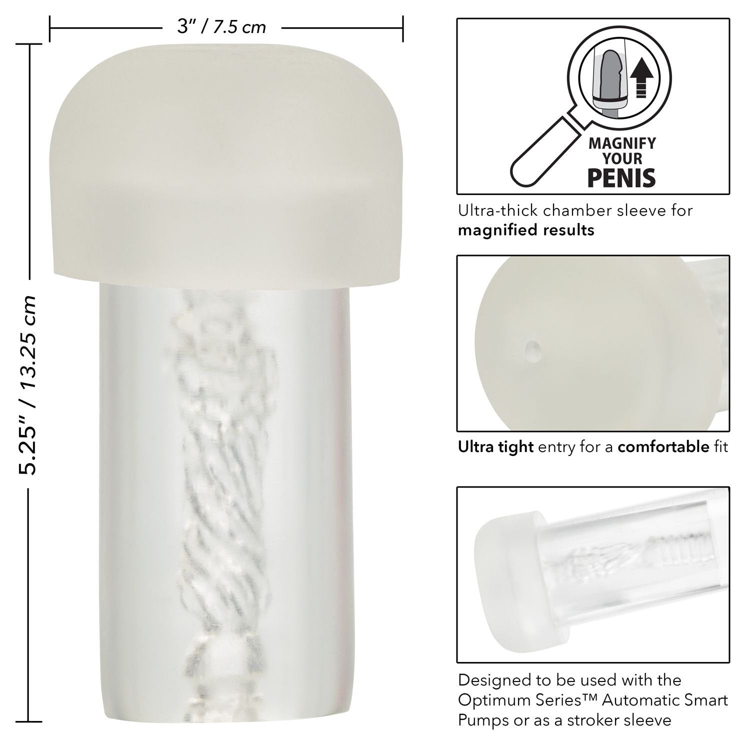 CALEXOTICS® - Optimum Series Automatic Smart Pump Replacement Sleeve - Clear