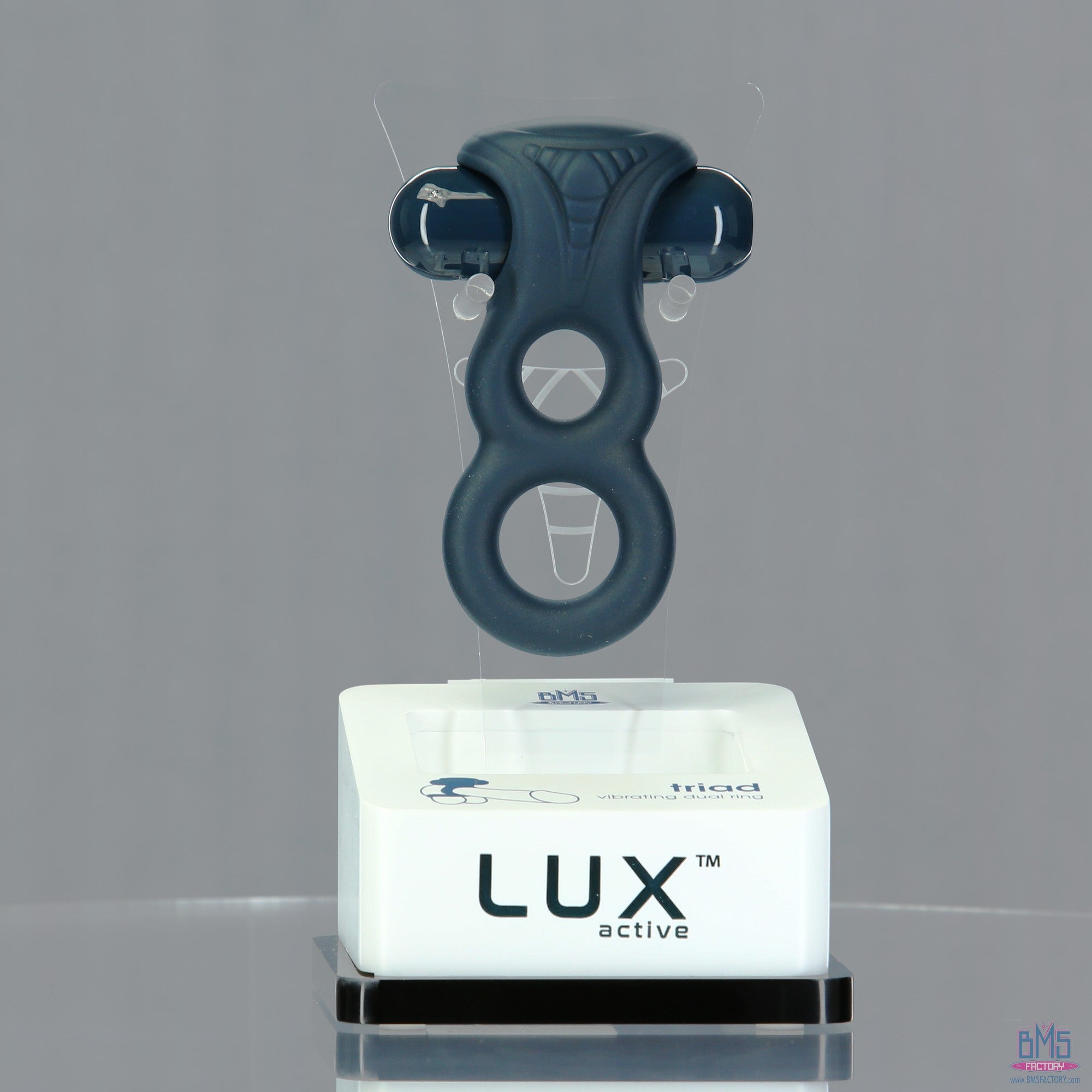 LUX active - Triad - Anneau pénien vibrant double de 4,5 pouces - Télécommande incluse