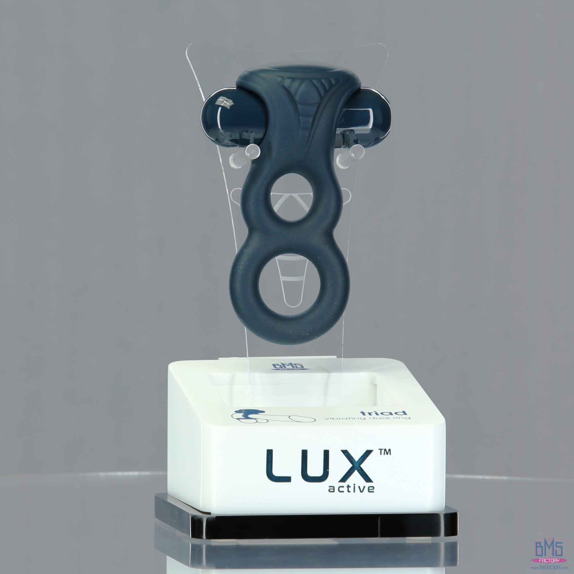 LUX active - Triad - Anneau pénien vibrant double de 4,5 pouces - Télécommande incluse