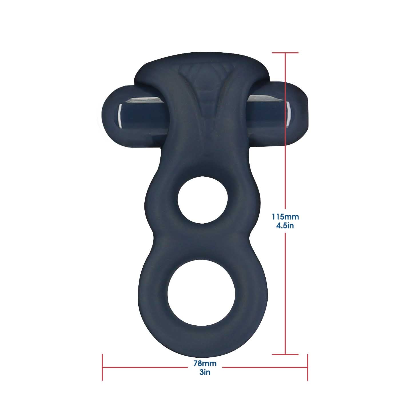 LUX active - Triad - Anneau pénien vibrant double de 4,5 pouces - Télécommande incluse