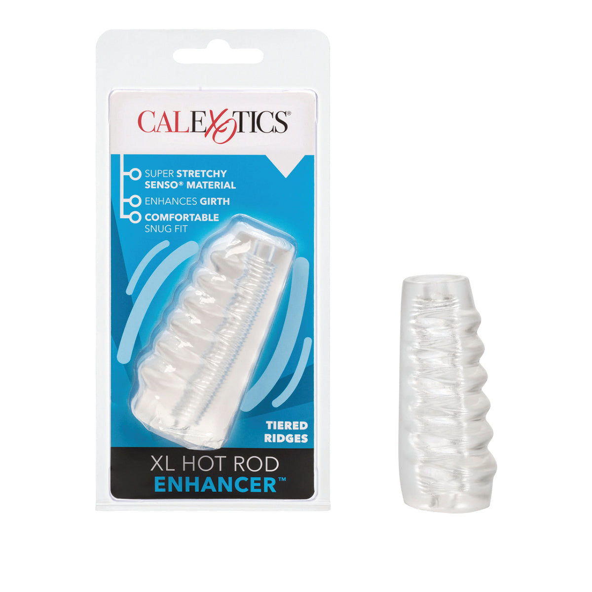 CALEXOTICS® - Bigger and Better Tiered Ridges Hot Rod Enhancer - Clear