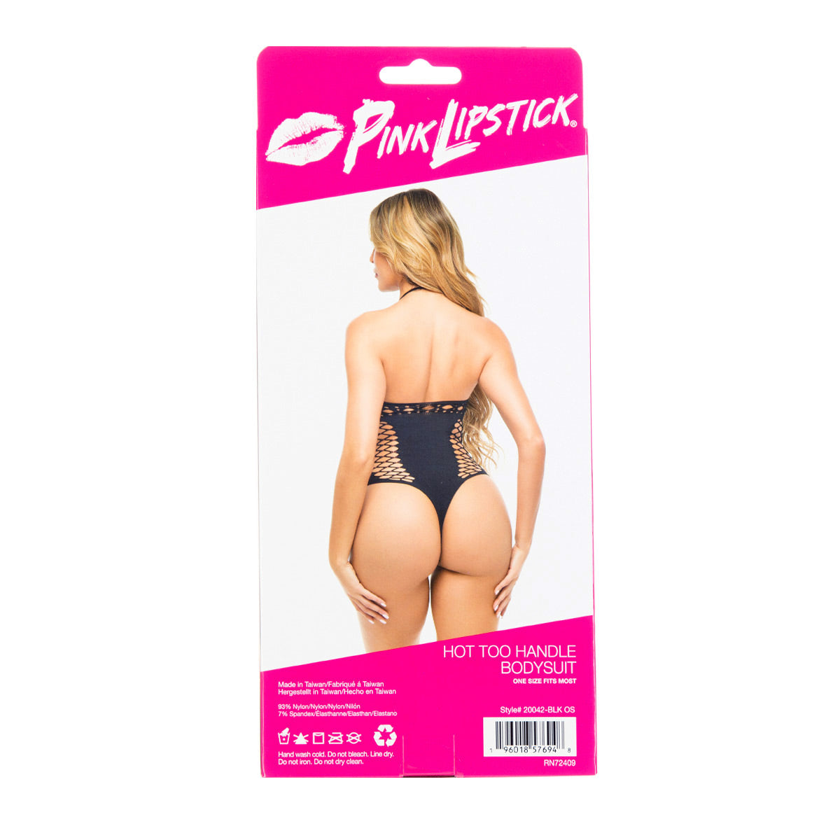 Body Teddy Noir OS Rose Lèvres Trop Chaud
