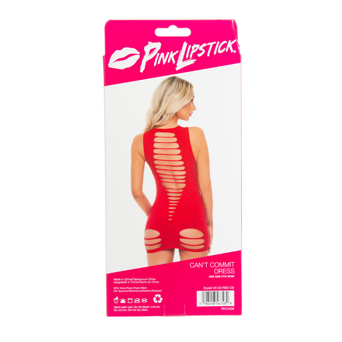 PINK LIPSTICK - Can't Commit Dress - One Size Fits Most Fits Most - Red