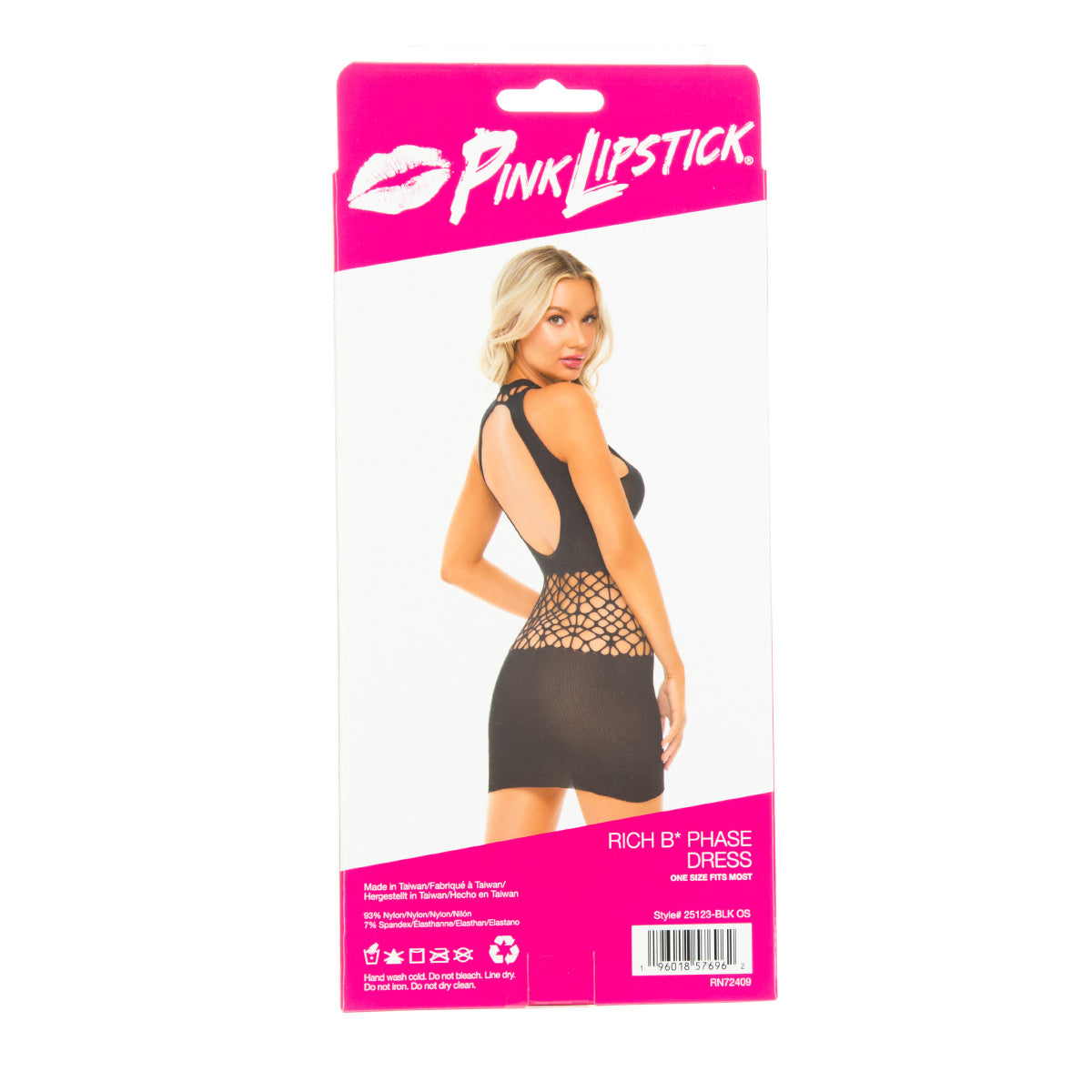 PINK LIPSTICK - Rich B* Phase Dress - One Size Fits Most - Black