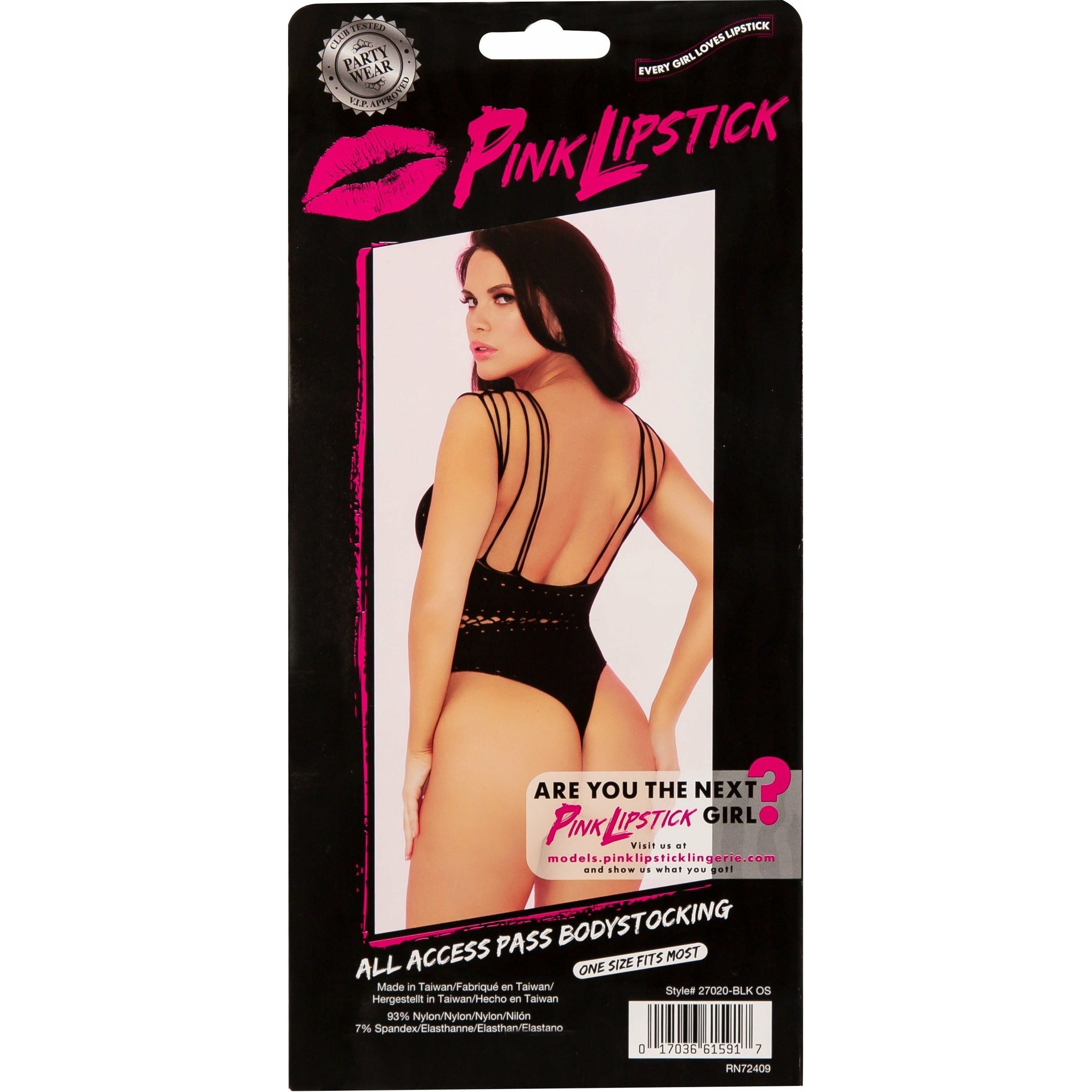 Bas résille Pink Lipstick All Access Pass - Noir - Taille unique