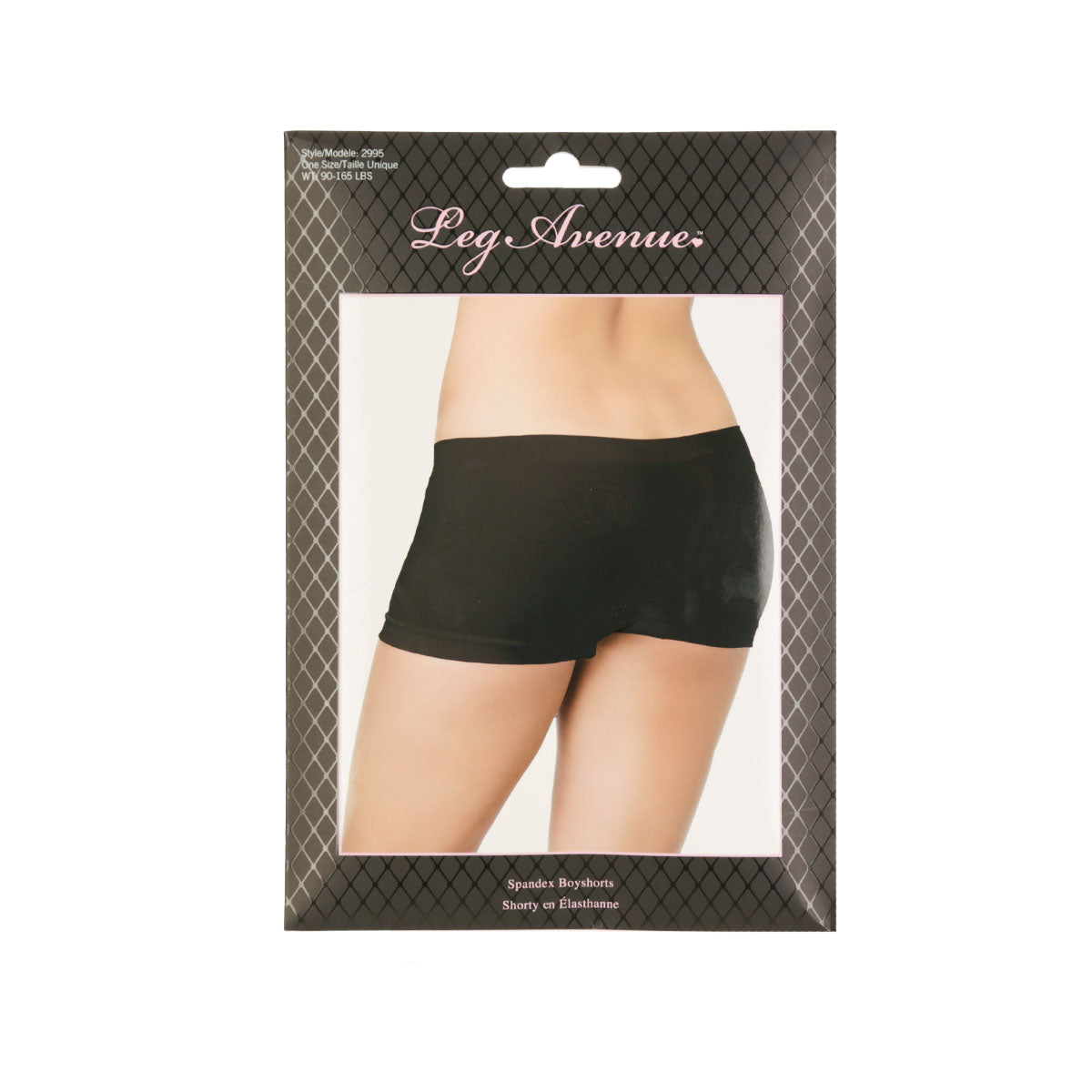 Shorty sans coutures Leg Avenue – Taille unique – Noir