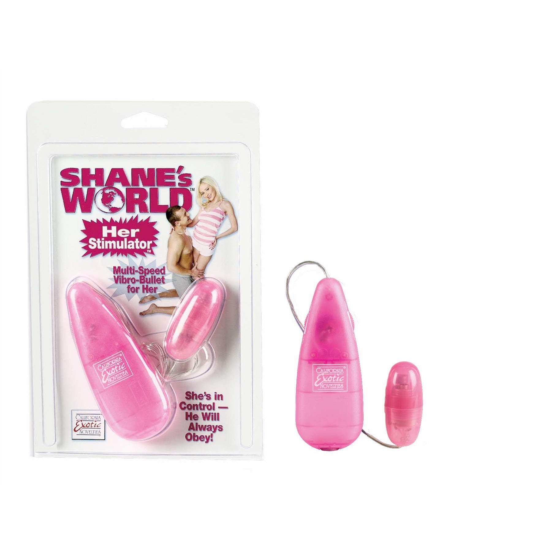 CALEXOTICS® - SHANE'S WORLD - Her Stimulator Multi-Speed Vibro-Bullet for Her - Pink