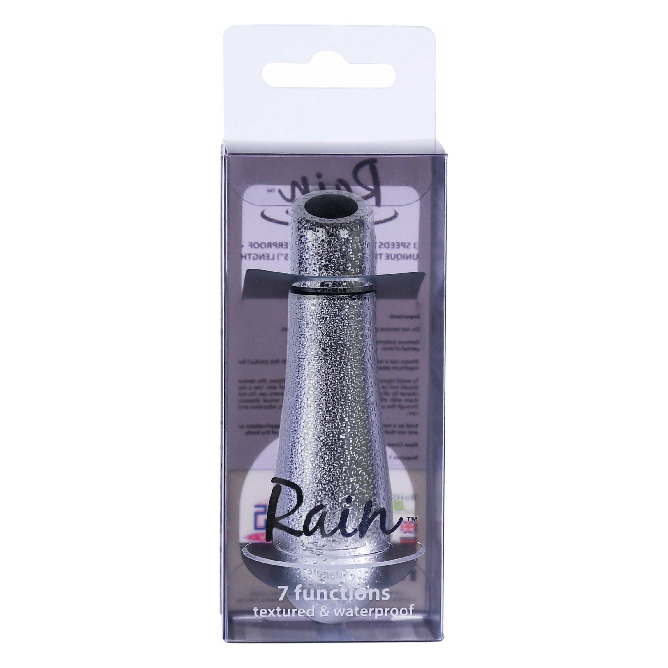 PowerBullet - Rain Bullet Vibrator - Battery Operated - Silver