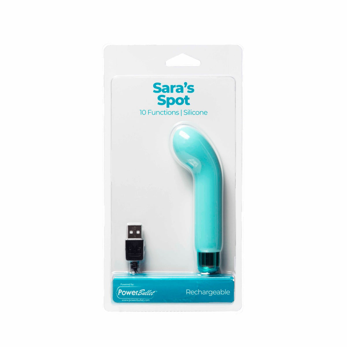 PowerBullet - Sara's Spot - Compact G-Spot Vibrator - Teal