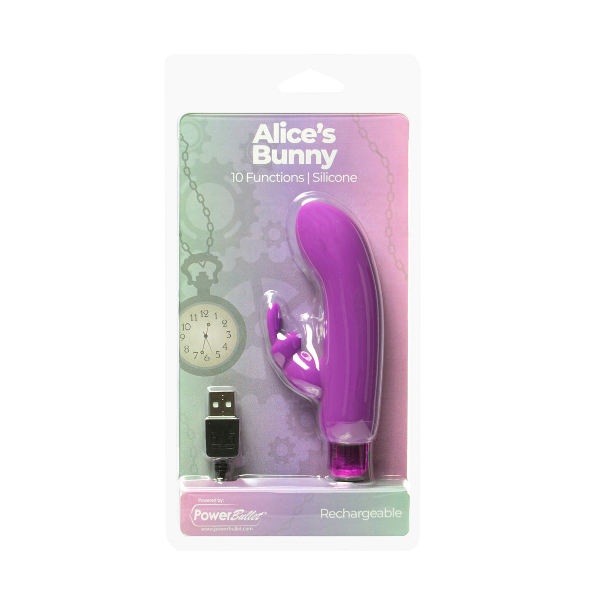 BMS - Alice's Bunny - Rechargeable Bullet with Removable Rabbit Sleeve - Purple