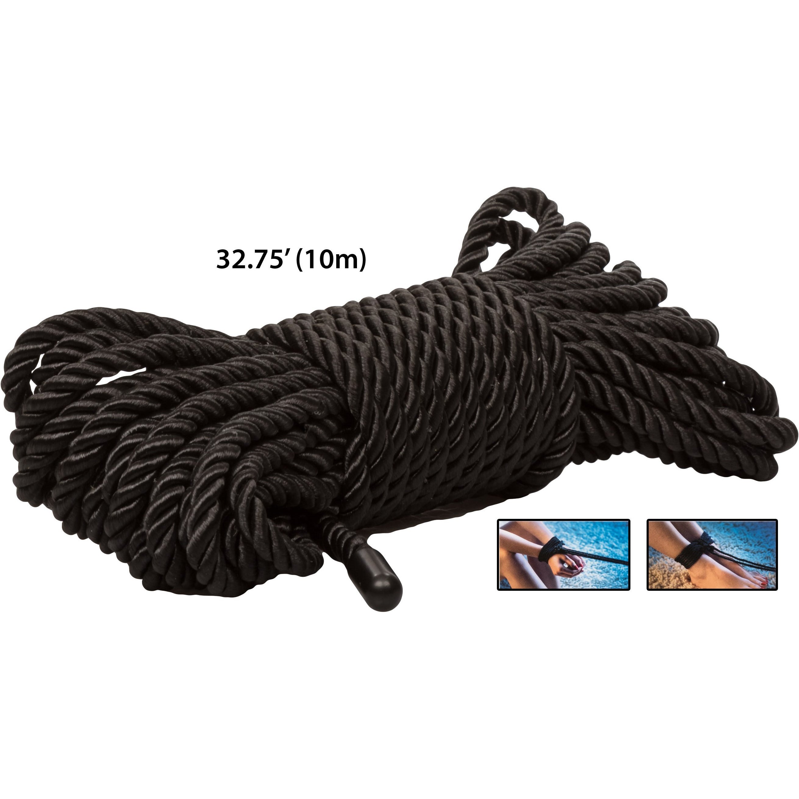 CALEXOTICS® - Scandal BDSM Silk Rope - 10 metres - Black