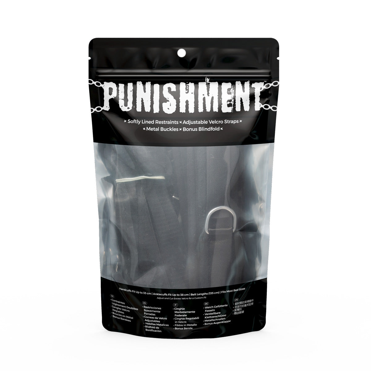 Punishment - Kit de contraintes de lit 5 pièces - Noir