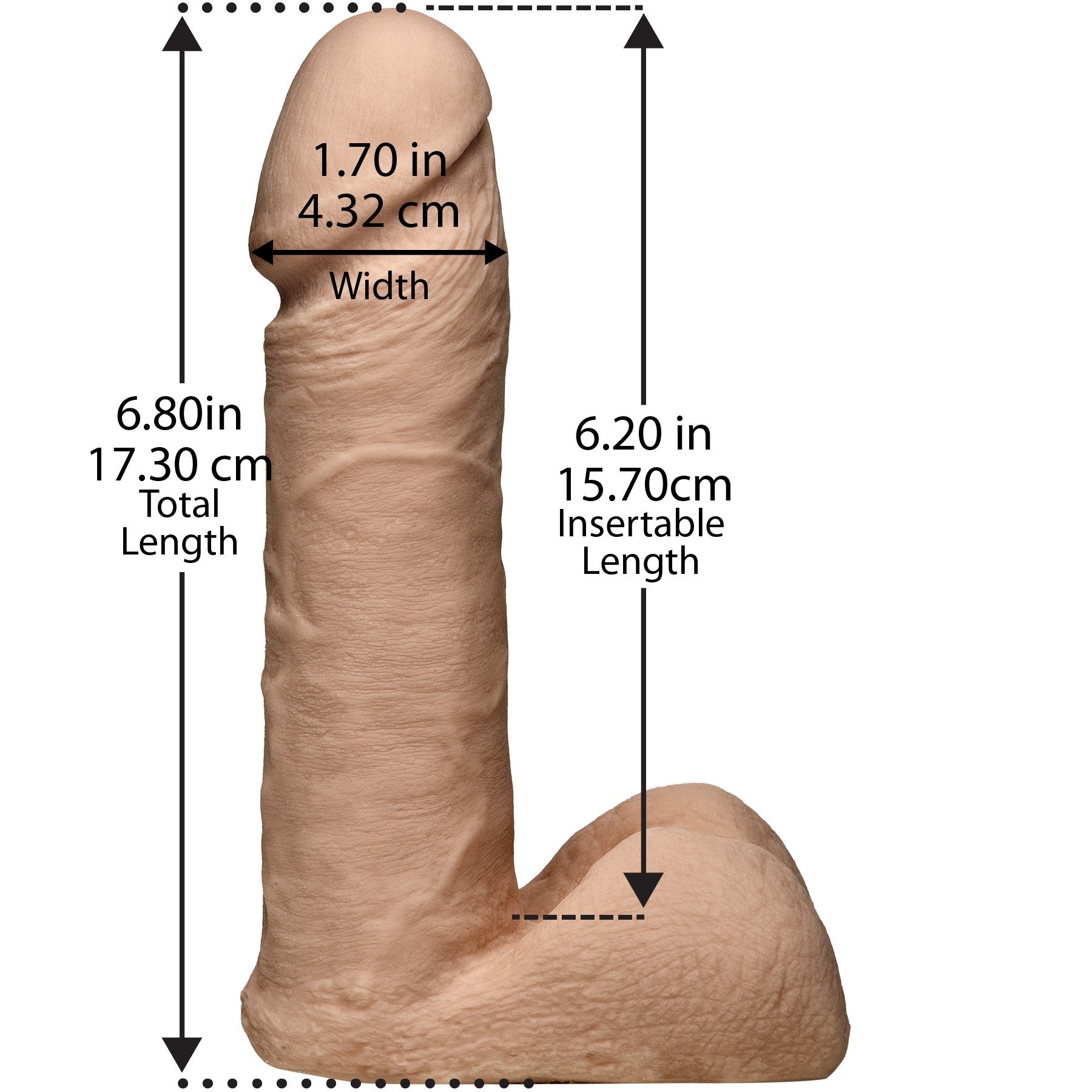 DOC JOHNSON® - Vac U Lock ULTRASKYN Cock with Ultra Harness - 7"