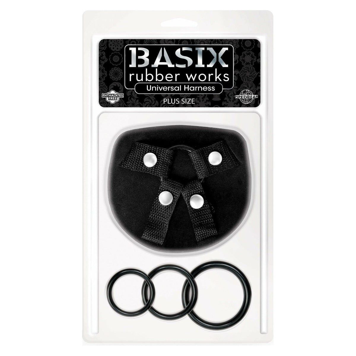 pipedream - BASIX Rubber Works Universal Harness - Plus Size - Black