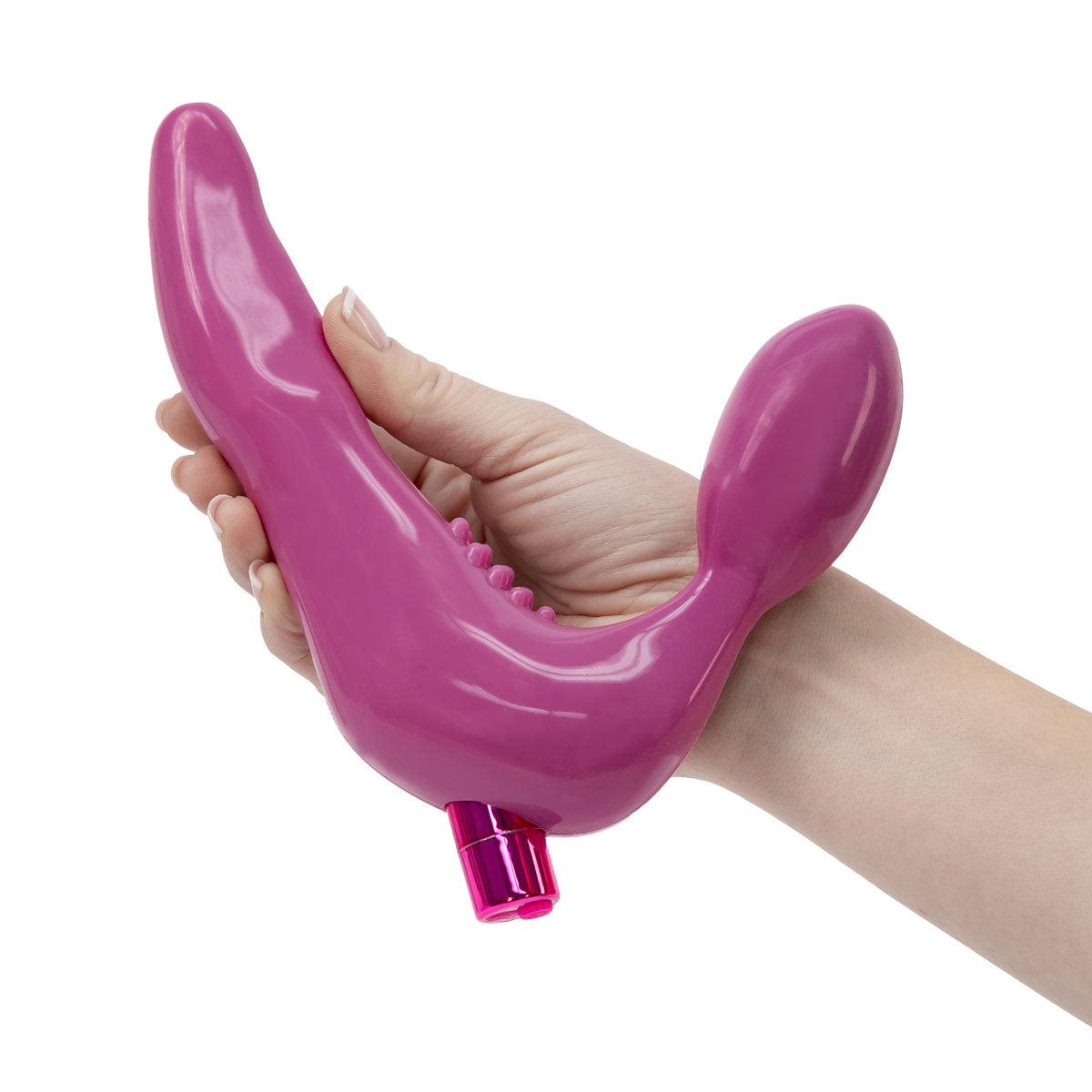 Pure Love® - Godemichet Ventouse Sans Bretelles en Silicone avec Balle Vibrante – Rose