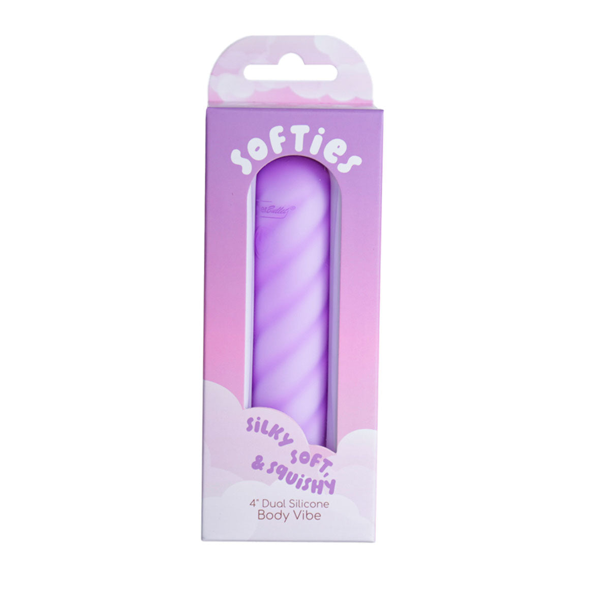 Vibromasseur double en silicone souple 4" – Violet
