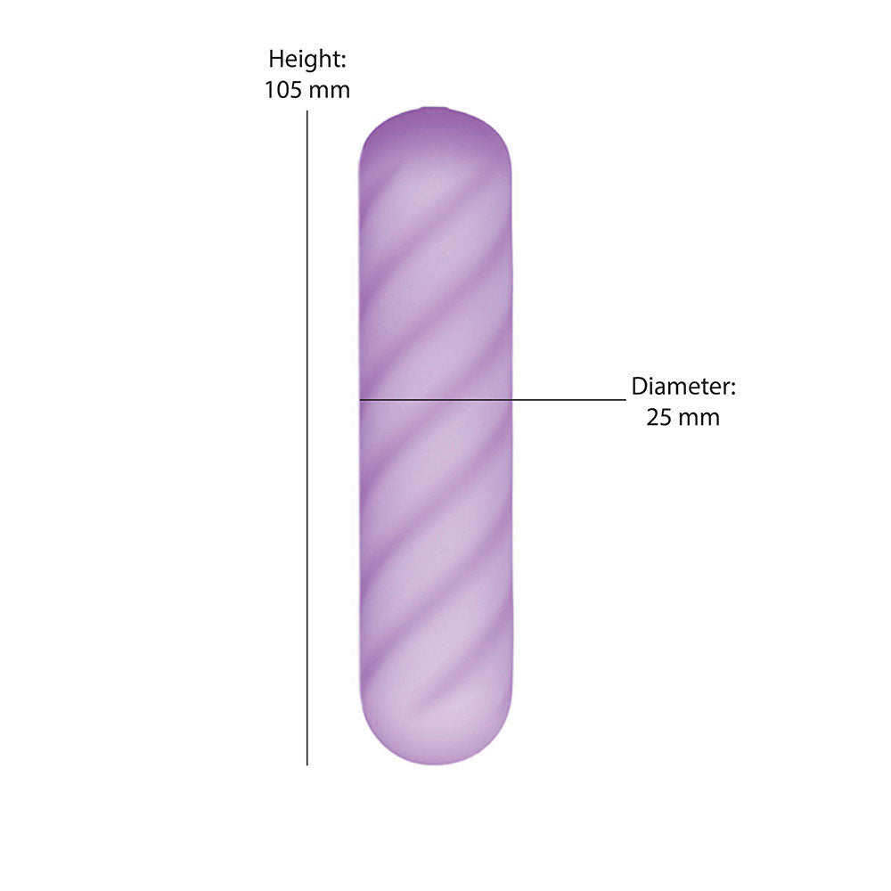 Vibromasseur double en silicone souple 4" – Violet