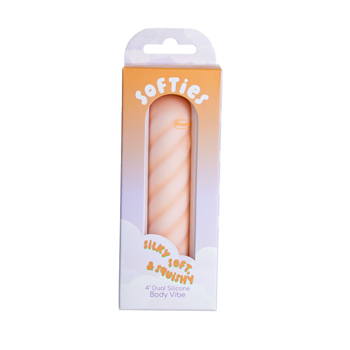 Vibromasseur double en silicone doux 4 po – Orange