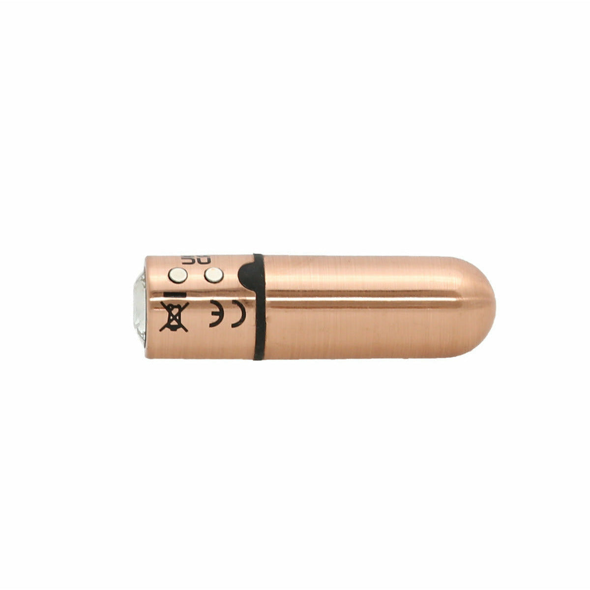 BMS - First-Class Bullet - Vibromasseur Balle 2,5" avec Pochette Porte-clés - Or Rose