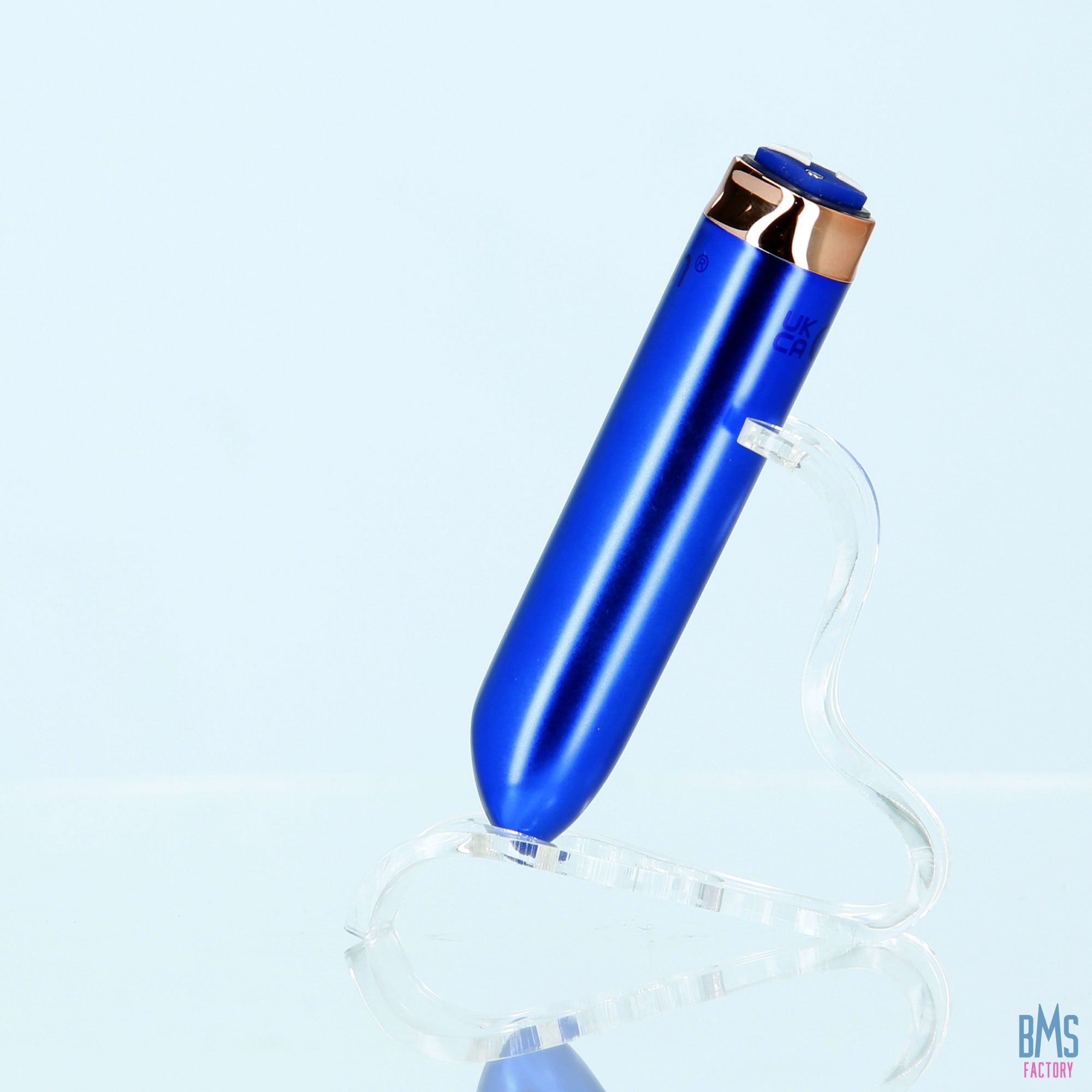Swan - Vibrateur à balles maximales + manchette confortable en silicone - Bleu