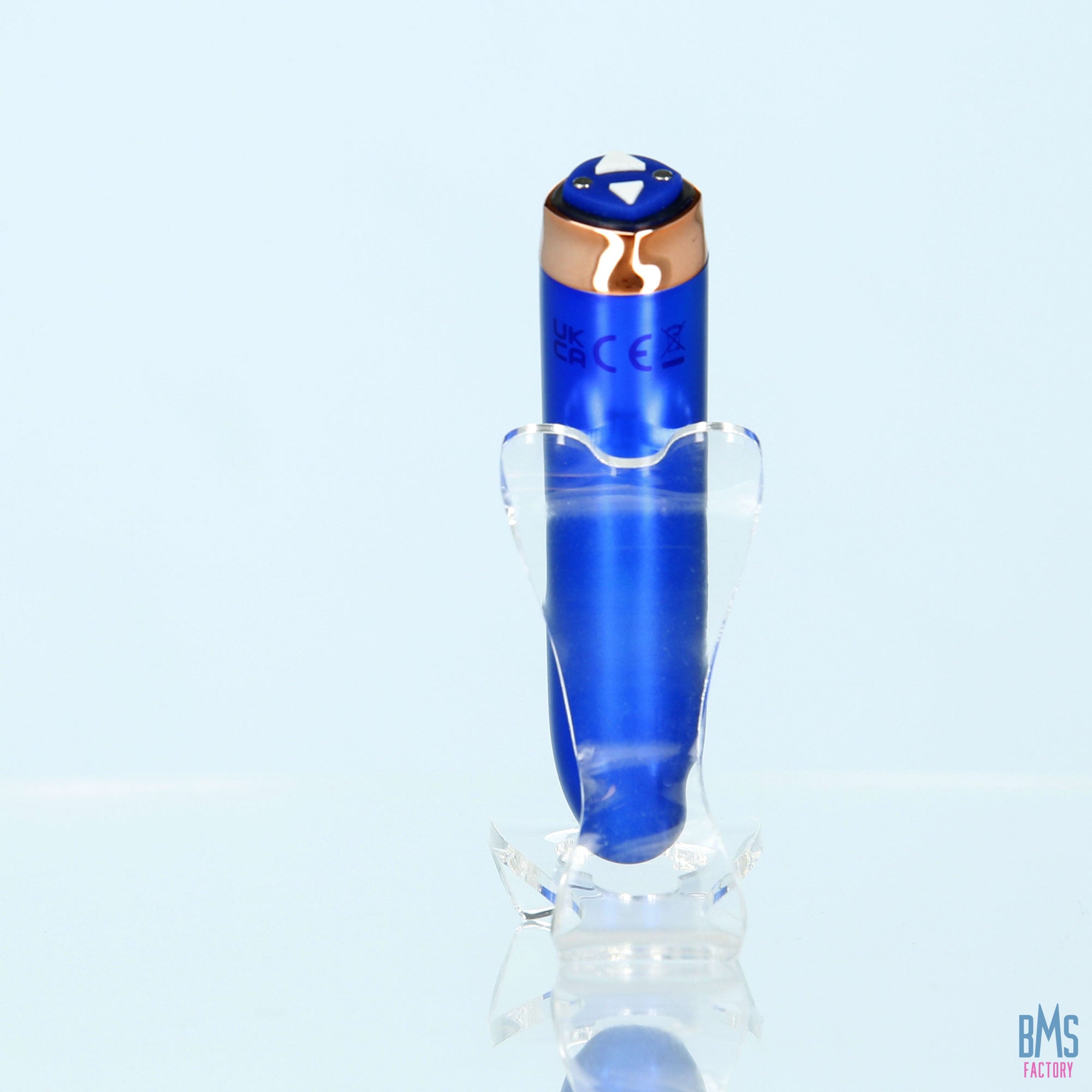 Swan - Vibrateur à balles maximales + manchette confortable en silicone - Bleu