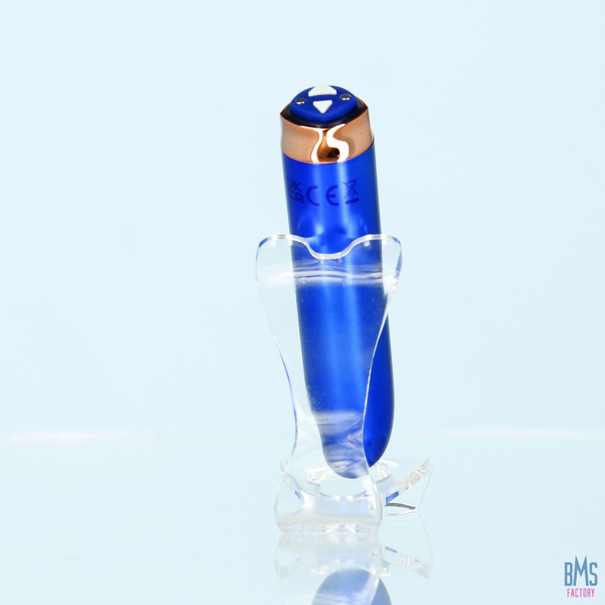 Swan - Vibrateur à balles maximales + manchette confortable en silicone - Bleu