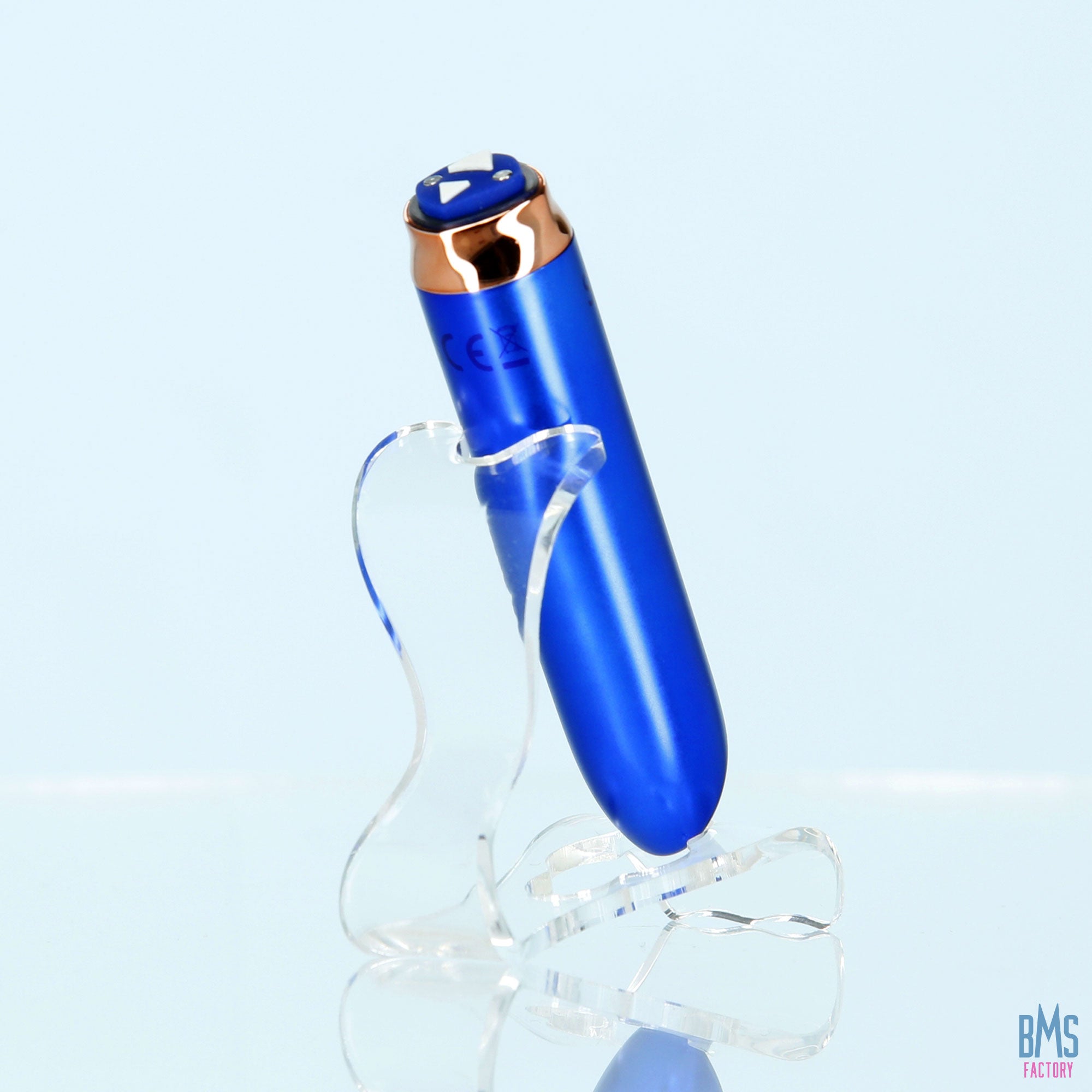 Swan - Vibrateur à balles maximales + manchette confortable en silicone - Bleu