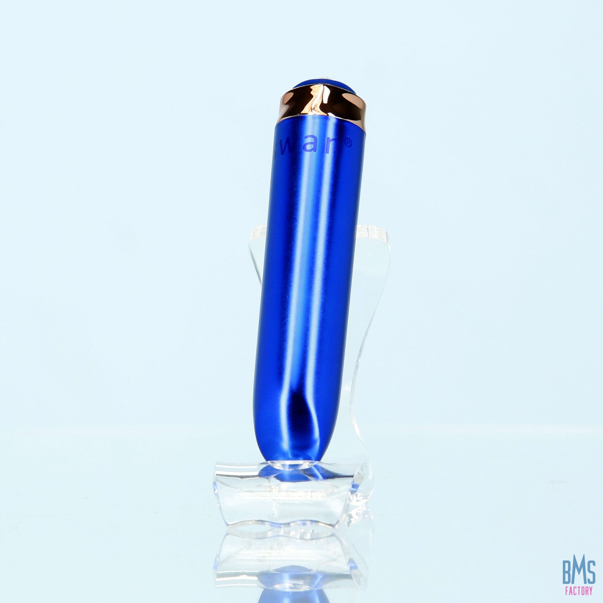 Swan - Vibrateur à balles maximales + manchette confortable en silicone - Bleu