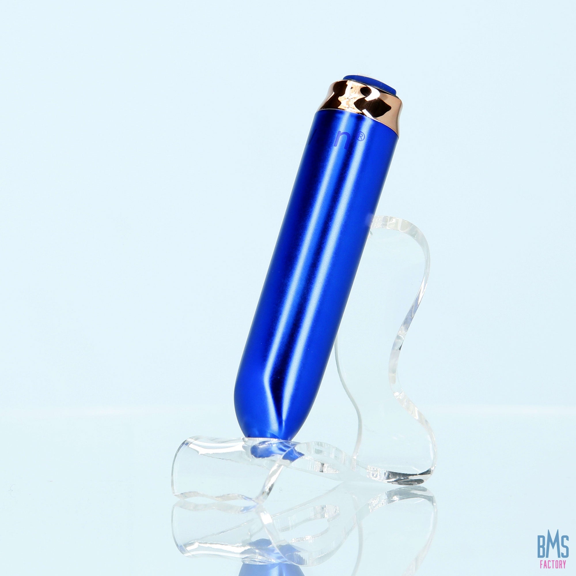 Swan - Vibrateur à balles maximales + manchette confortable en silicone - Bleu