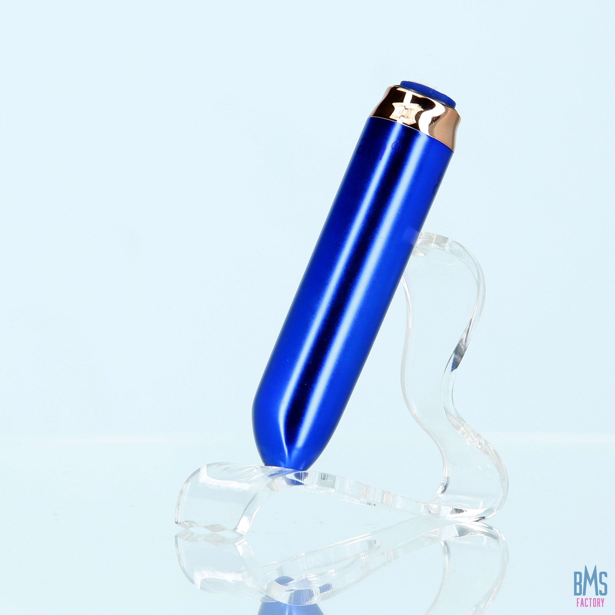 Swan - Vibrateur à balles maximales + manchette confortable en silicone - Bleu
