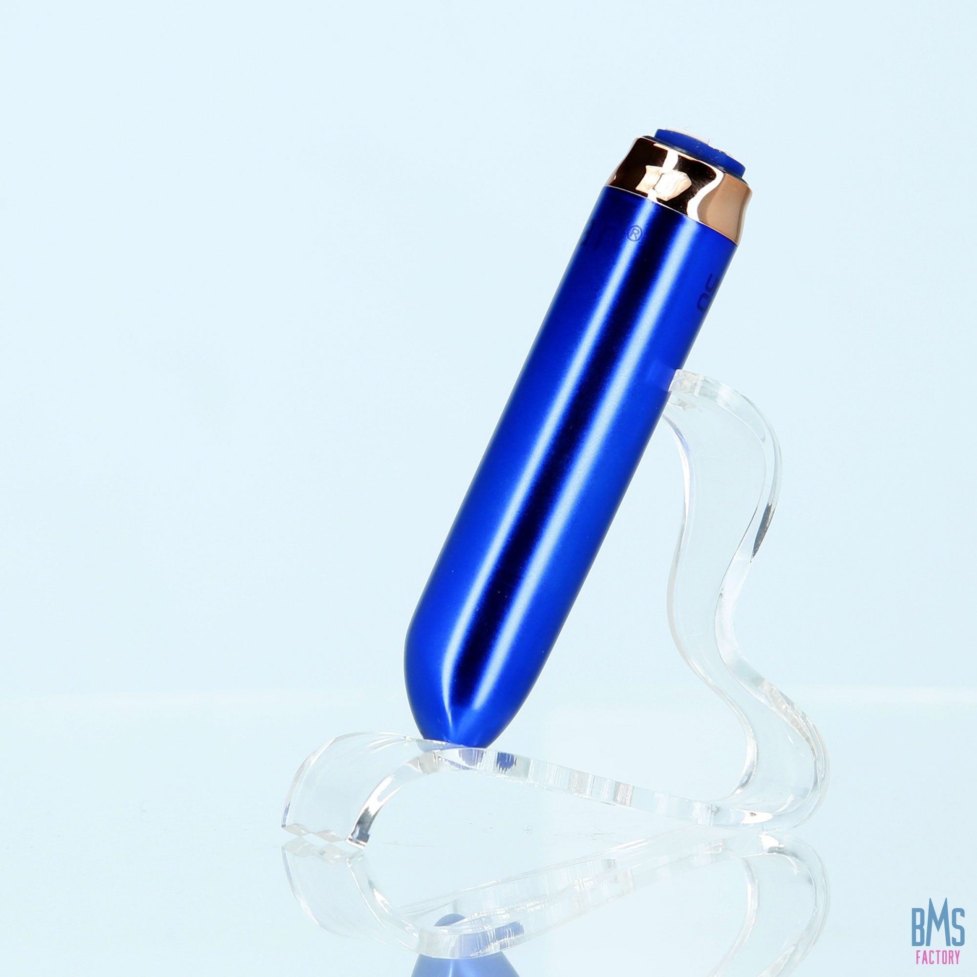Swan - Vibrateur à balles maximales + manchette confortable en silicone - Bleu