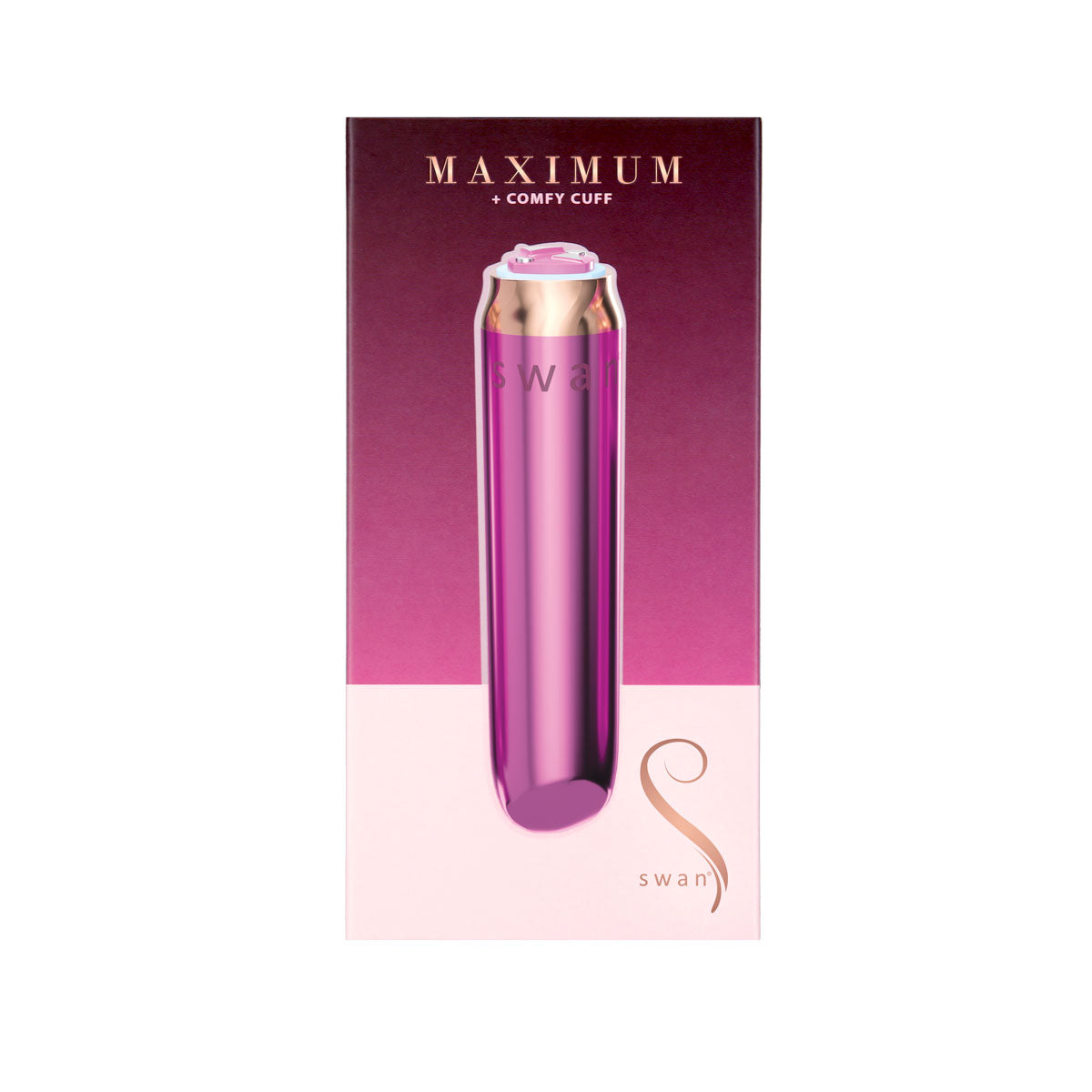 Swan - Vibrateur balle Maximum + Menotte confortable en silicone - Rose