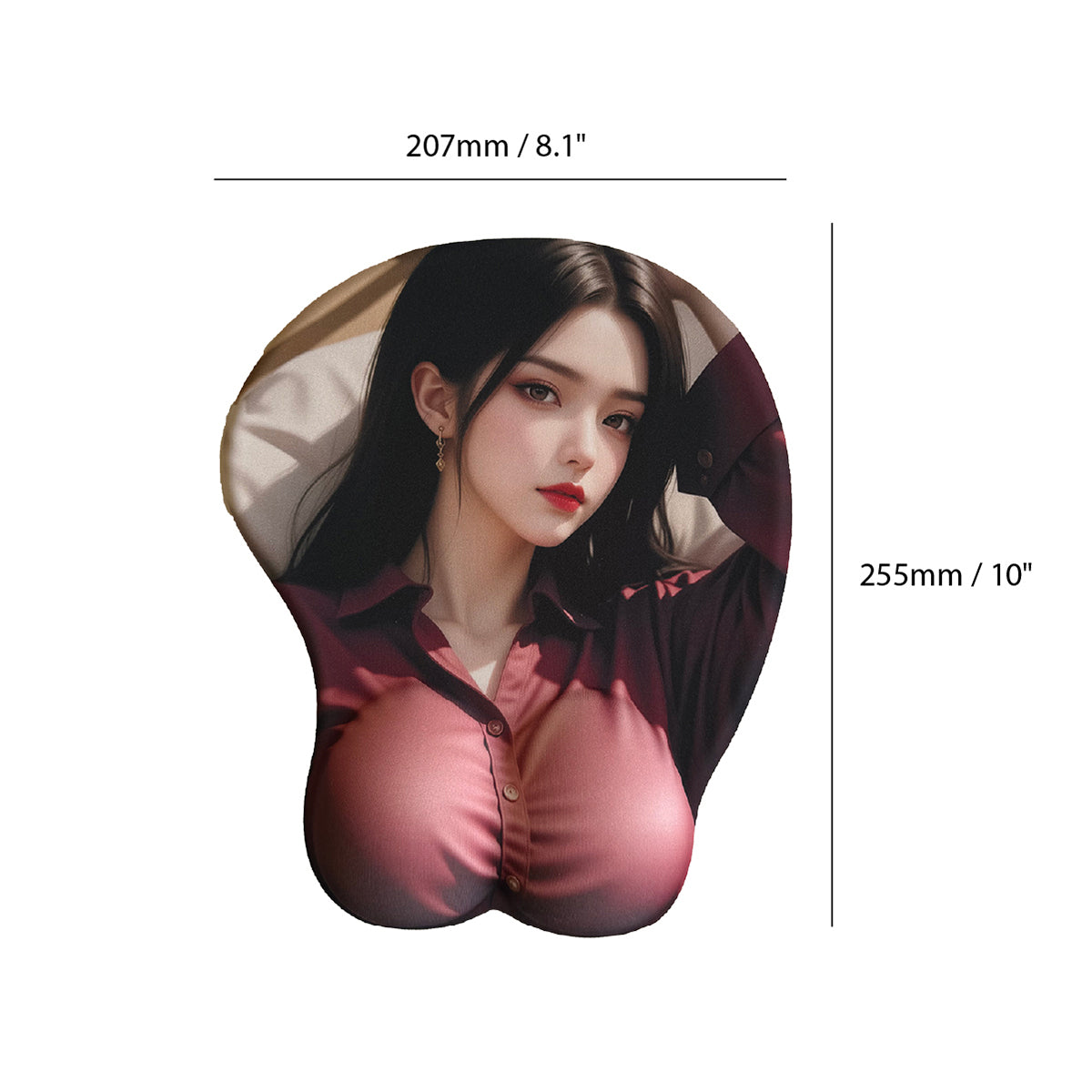 Tapis de souris Anime – Brune chemisier bordeaux