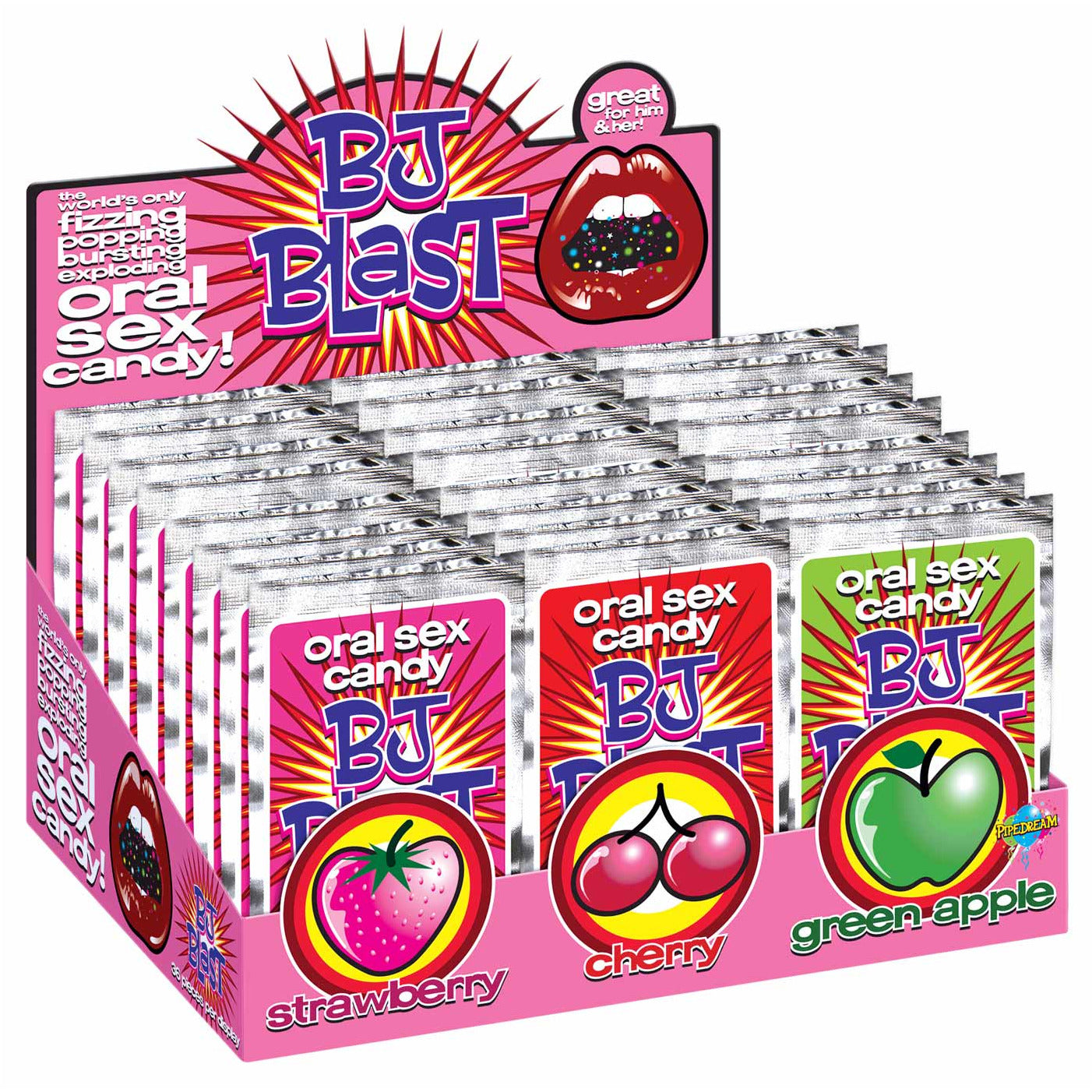 Présentoir de bonbons pour le sexe oral BJ Blast de Pipedream Products (coût unitaire)