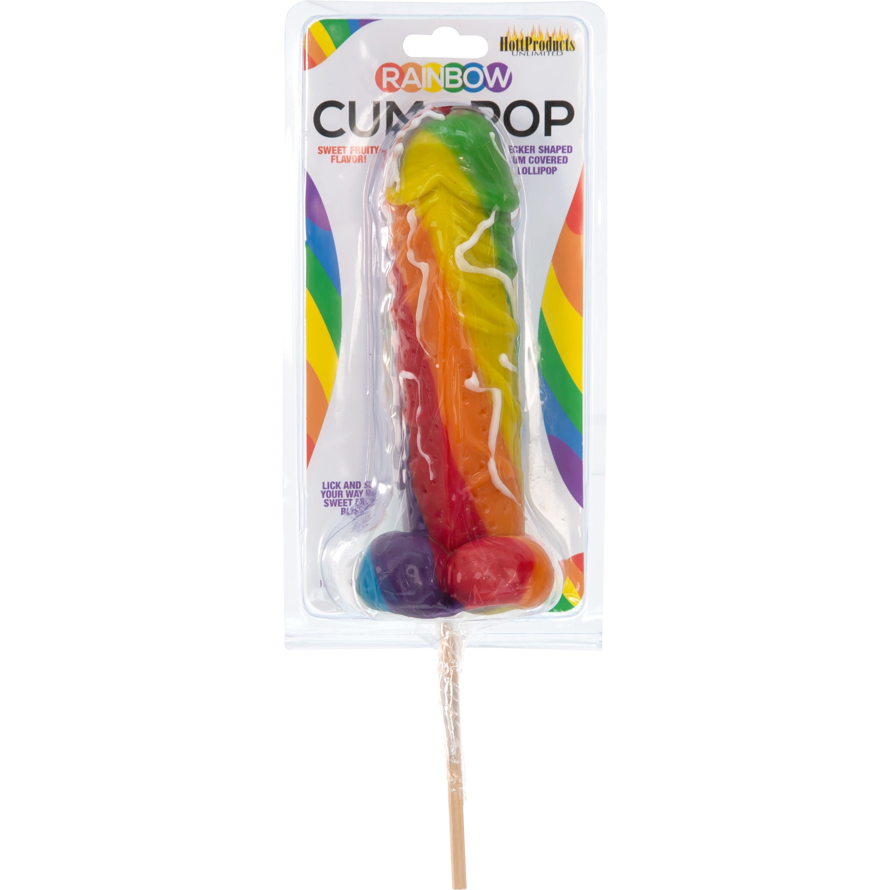HottProducts Sucette Pénis Cum - Arc-en-ciel