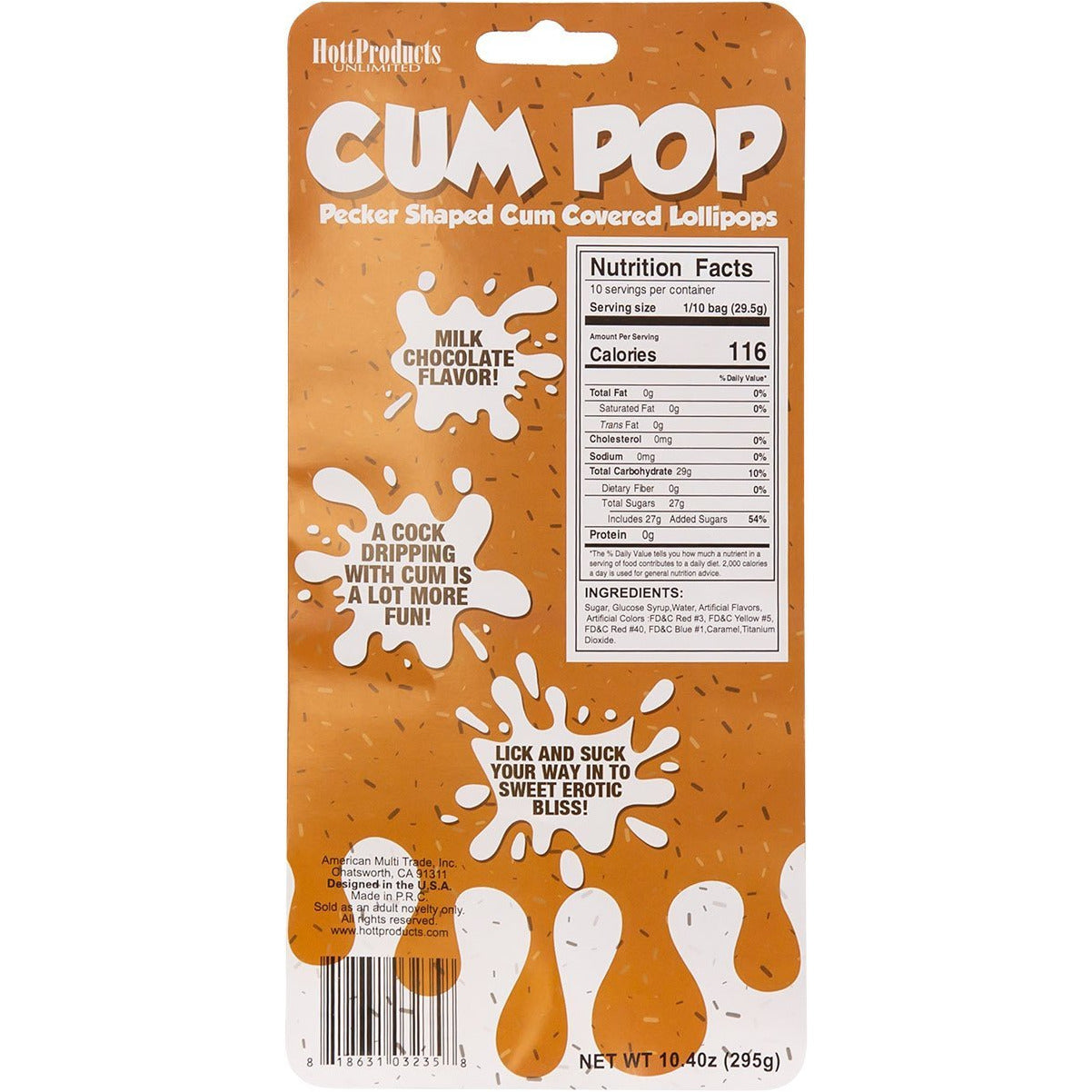 Hott Products Coque Éjac Pop – Chocolat au lait – 295 g