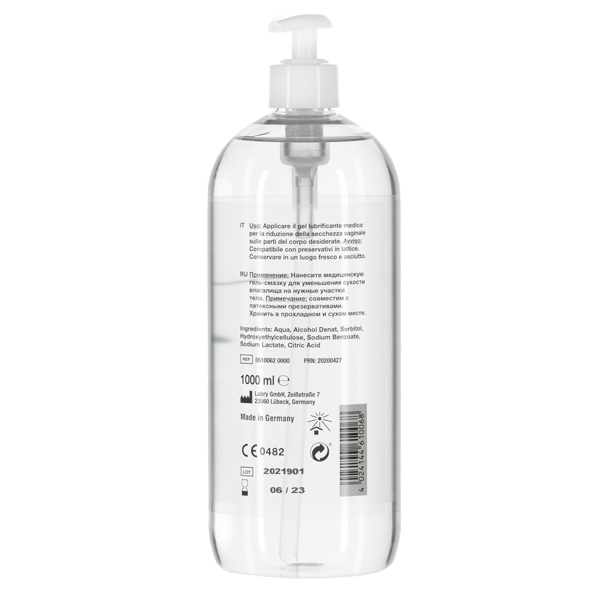 Just Glide - Water Based Lubricant - 1000ml