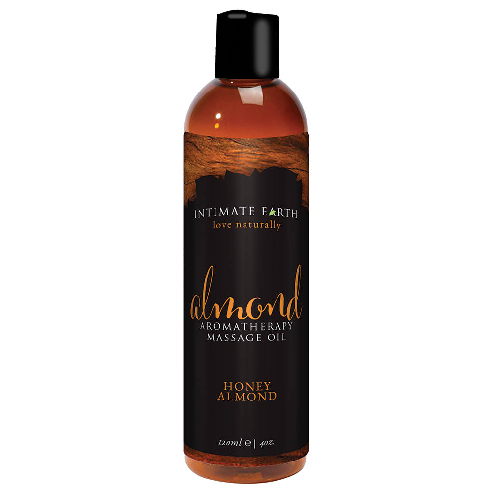 Huile de massage d'aromathérapie Intimate Earth – Miel Amande – 120 ml/4 oz