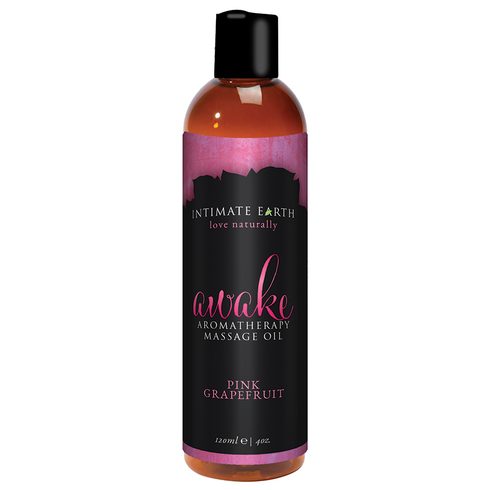 Huile de Massage d'Aromathérapie Intimate Earth - Poivre Noir & Pamplemousse Rose - 120ml/4oz