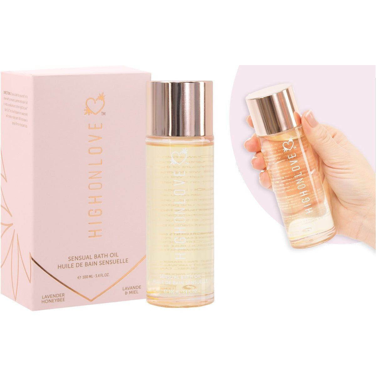 Huile de Bain Sensuelle High On Love - Lavande et Miel