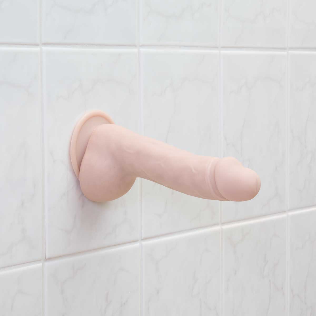 Pure Love® - Godemichet réaliste en silicone lisse avec ventouse – 19 cm – Beige